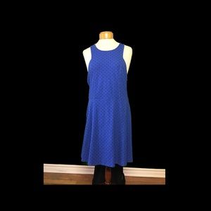 Super Cute Blue Dress with Black Polka-Dots